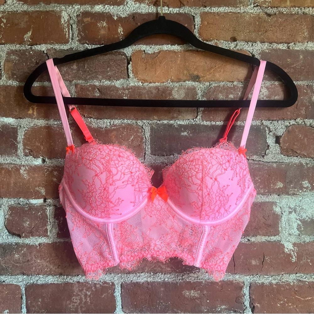 Pink & Red Lace Bustier | Victoria’s Secret